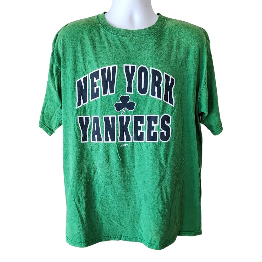 Adidas New York Yankees T-Shirt Men's Large Green 2006 MLB Shamrock Baseball